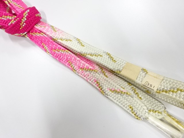 JAPANESE KIMONO / UNUSED HAND-TIED OBIJIME